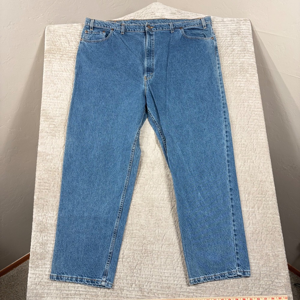 Vintage Levis 540 Orange Tab Jeans Made in USA Blue Relaxed Fit 48x30